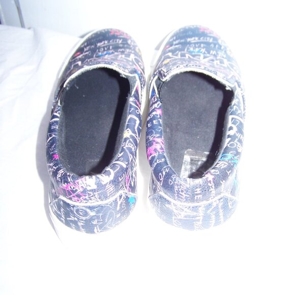 **Final Sale** DKNY Faux Leather Graffiti Loafers Sz 8.5 - Picture 5 of 6